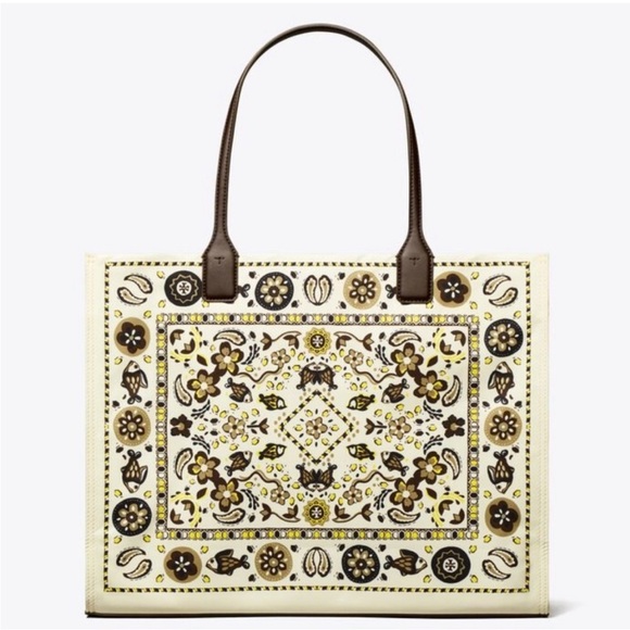 TORY BURCH• ELLA PRINTED PISCES DREAM TOTE - Picture 4 of 6